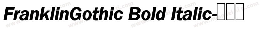 FranklinGothic Bold Italic字体转换